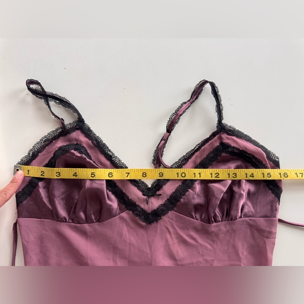 Vintage Y2K California Dynasty Pink Slip Dress Lace lingerie Romantic Whimsy S - Picture 9 of 12